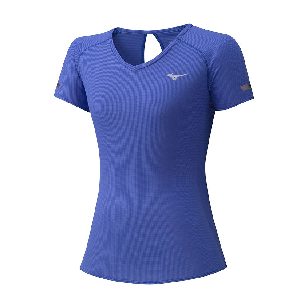 Mizuno DryAeroflow Löpar T shirts Dam Blå | 941837IVN