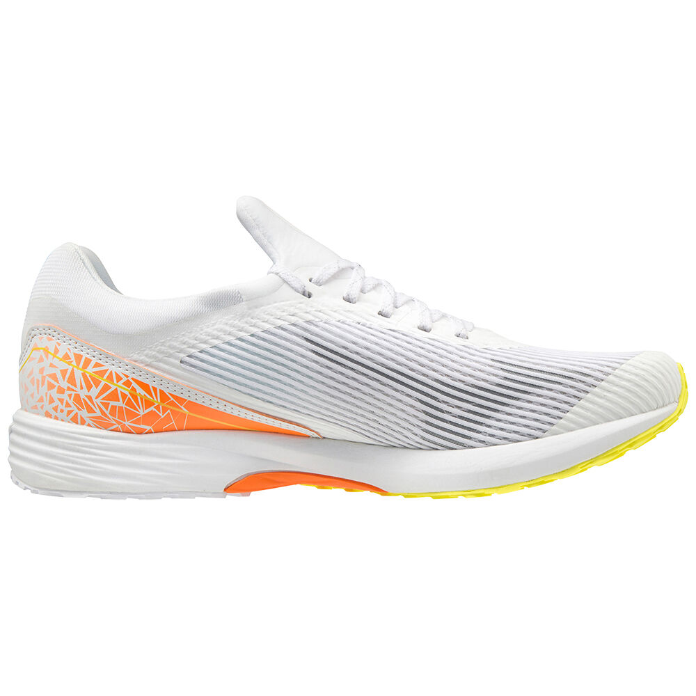 Mizuno Duel Sonic Löparskor Herr Vita Orange | 784123CXS