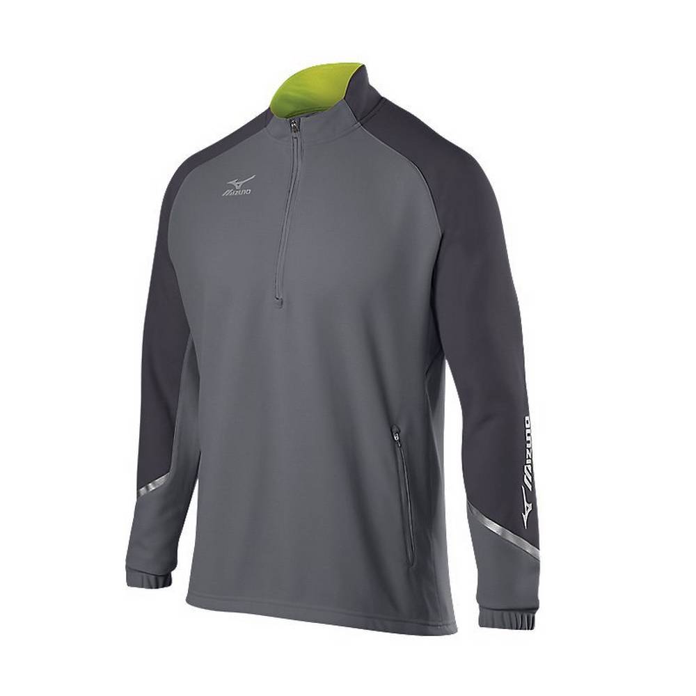 Mizuno Elite 1/2 Zip Sweatshirt Herr Grå | 738460RML