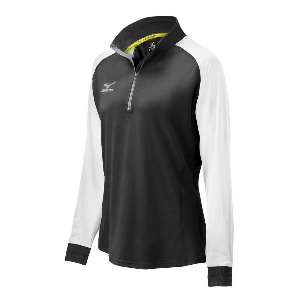 Mizuno Elite 9 Prime 1/2 Zip Jacka Dam Svarta Vita | 721834OYU