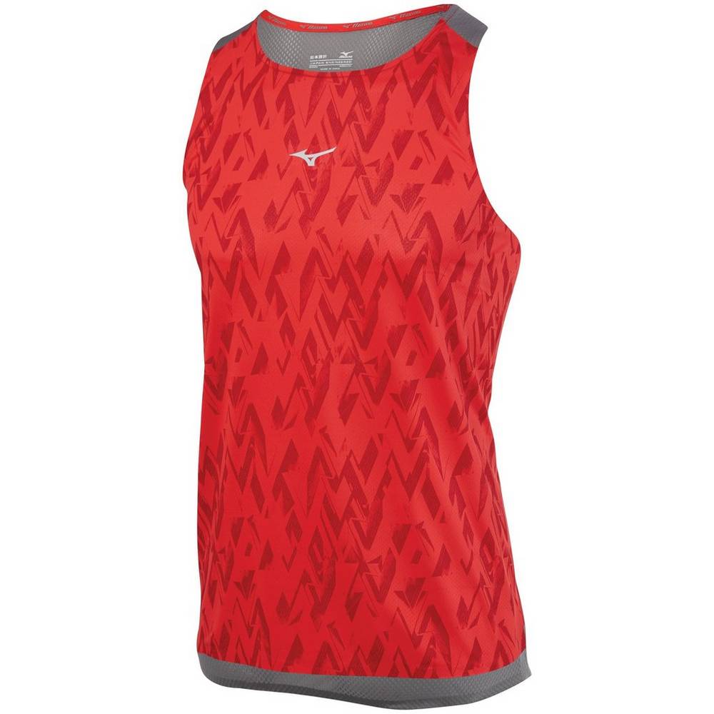 Mizuno Elite Aero Löpar Tank Tops Herr Röda | 763491JVS