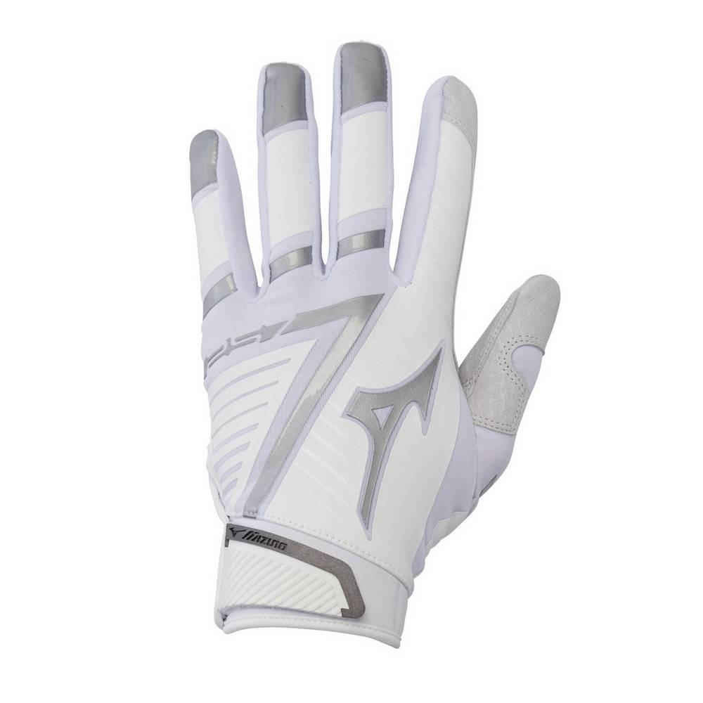 Mizuno F-257 Softball Batting Handskar Dam Vita Silver | 309851QAU