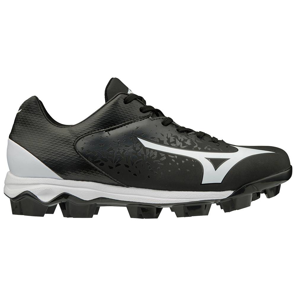 Mizuno Finch Select Nine Molded Baseball Skor Dam Svarta Vita | 065381QHJ