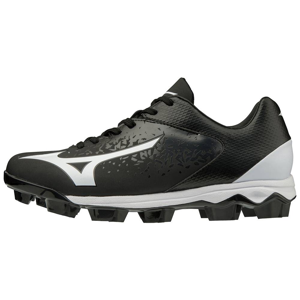 Mizuno Finch Select Nine Molded Baseball Skor Dam Svarta Vita | 065381QHJ