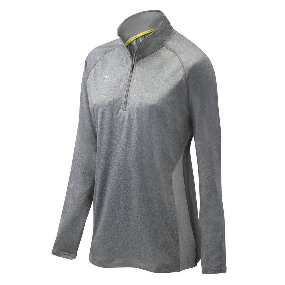 Mizuno Fire 1/2 Zip Jacka Dam Röda Svarta Grå | 014328EGP