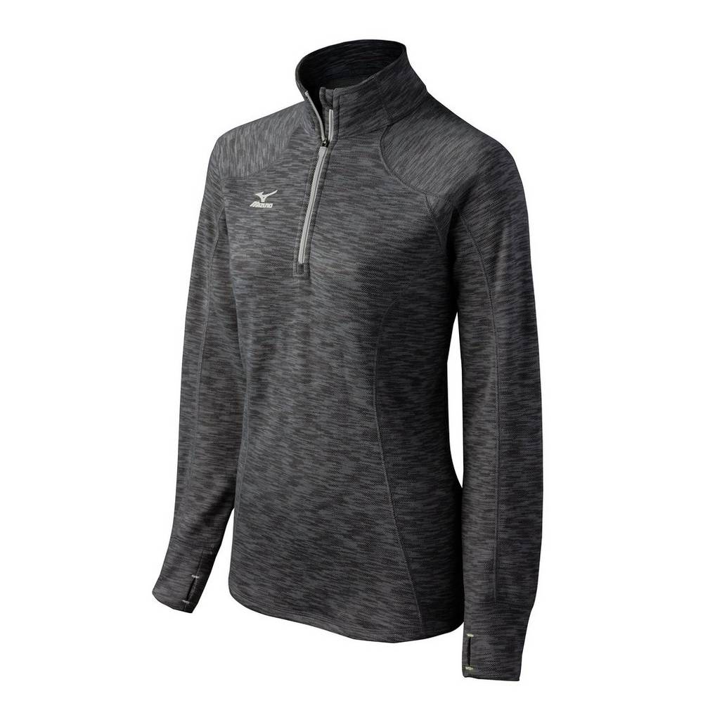 Mizuno Flex 1/2 Zip Blast Dam Röda Svarta Grå | 289057TDG