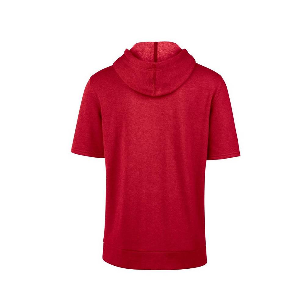 Mizuno Game Time Korta Sleeve Hoodie Herr Röda | 278645ZKO