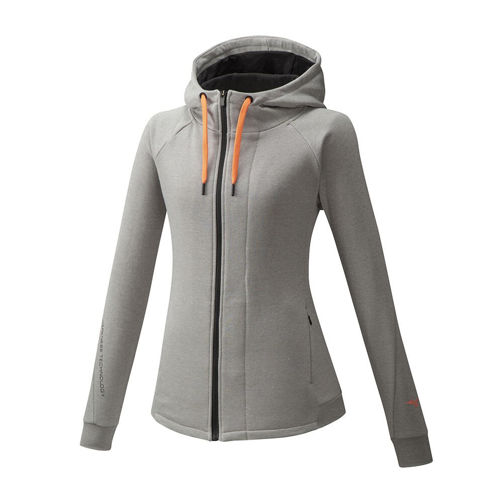 Mizuno Gympa Zip Hoodie Dam Grå | 120563SRY