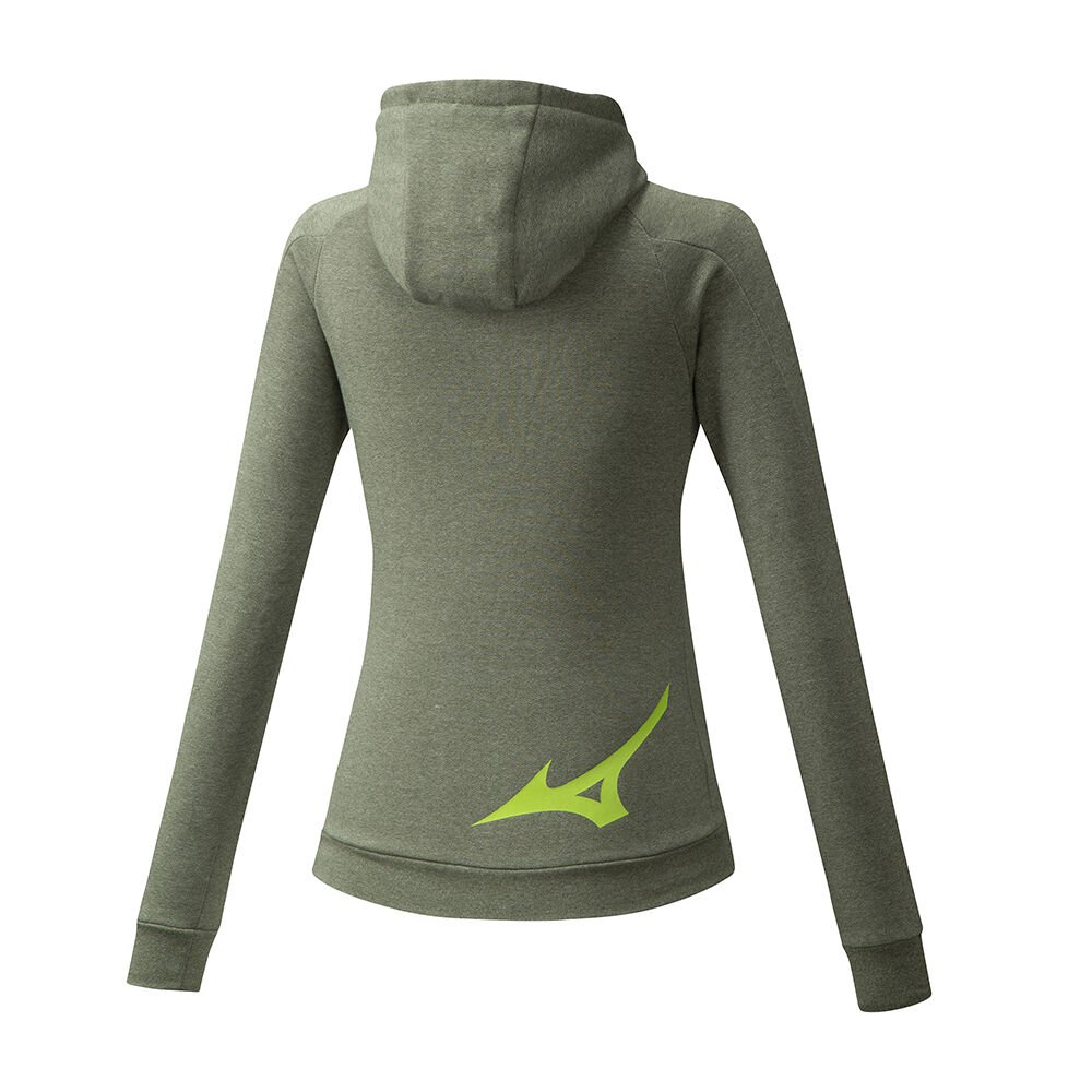 Mizuno Gympa Zip Hoodie Dam Khaki Grå | 078329PLN