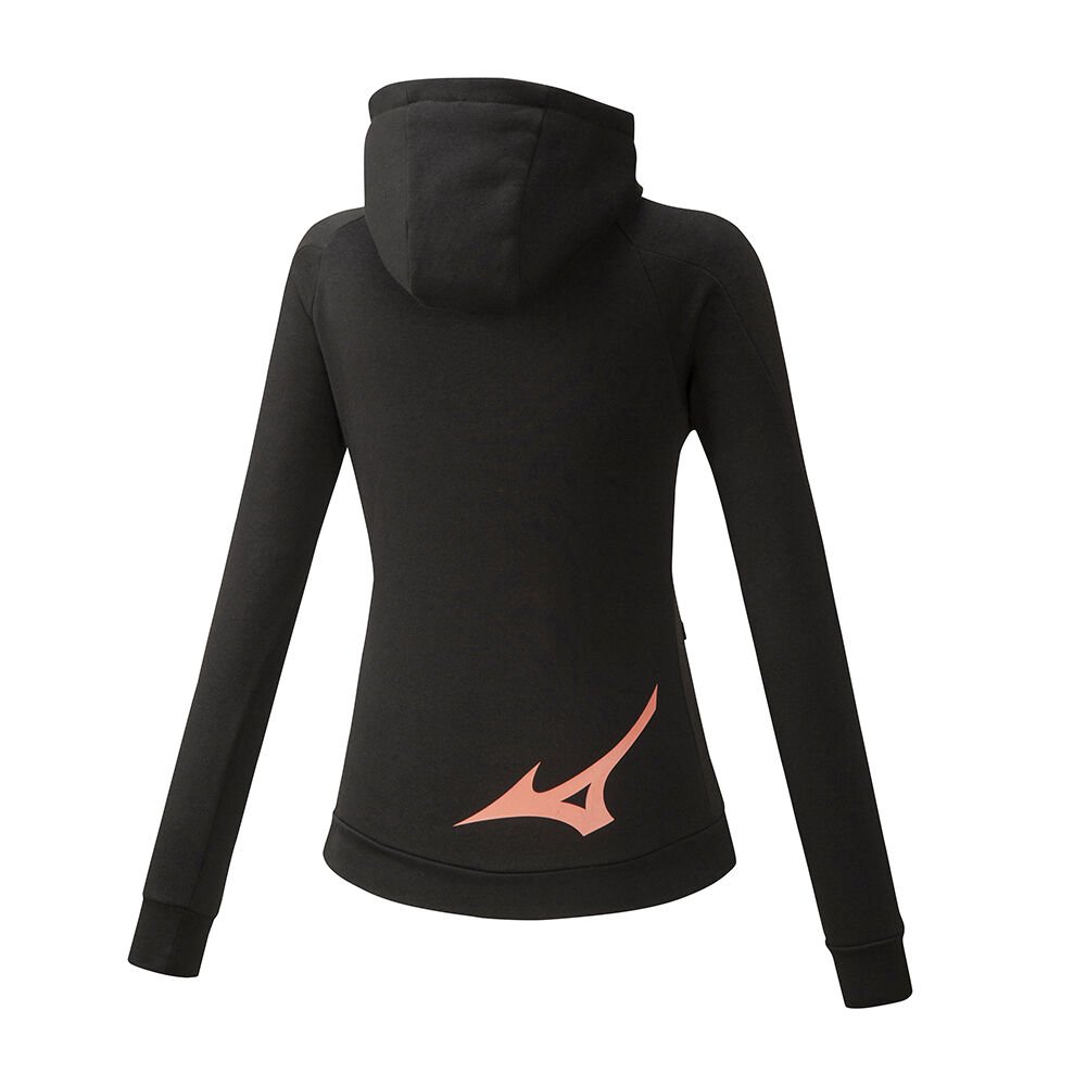 Mizuno Gympa Zip Hoodie Dam Svarta | 932178QJV