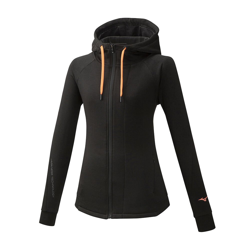 Mizuno Gympa Zip Hoodie Dam Svarta | 932178QJV