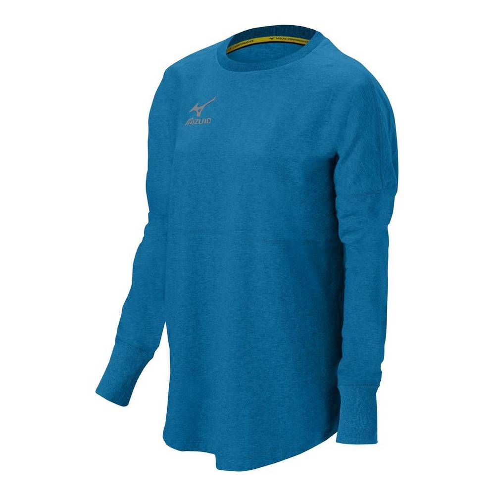 Mizuno Hitter\'s Sweatshirt Dam Blå Ljusblå | 761983HVO