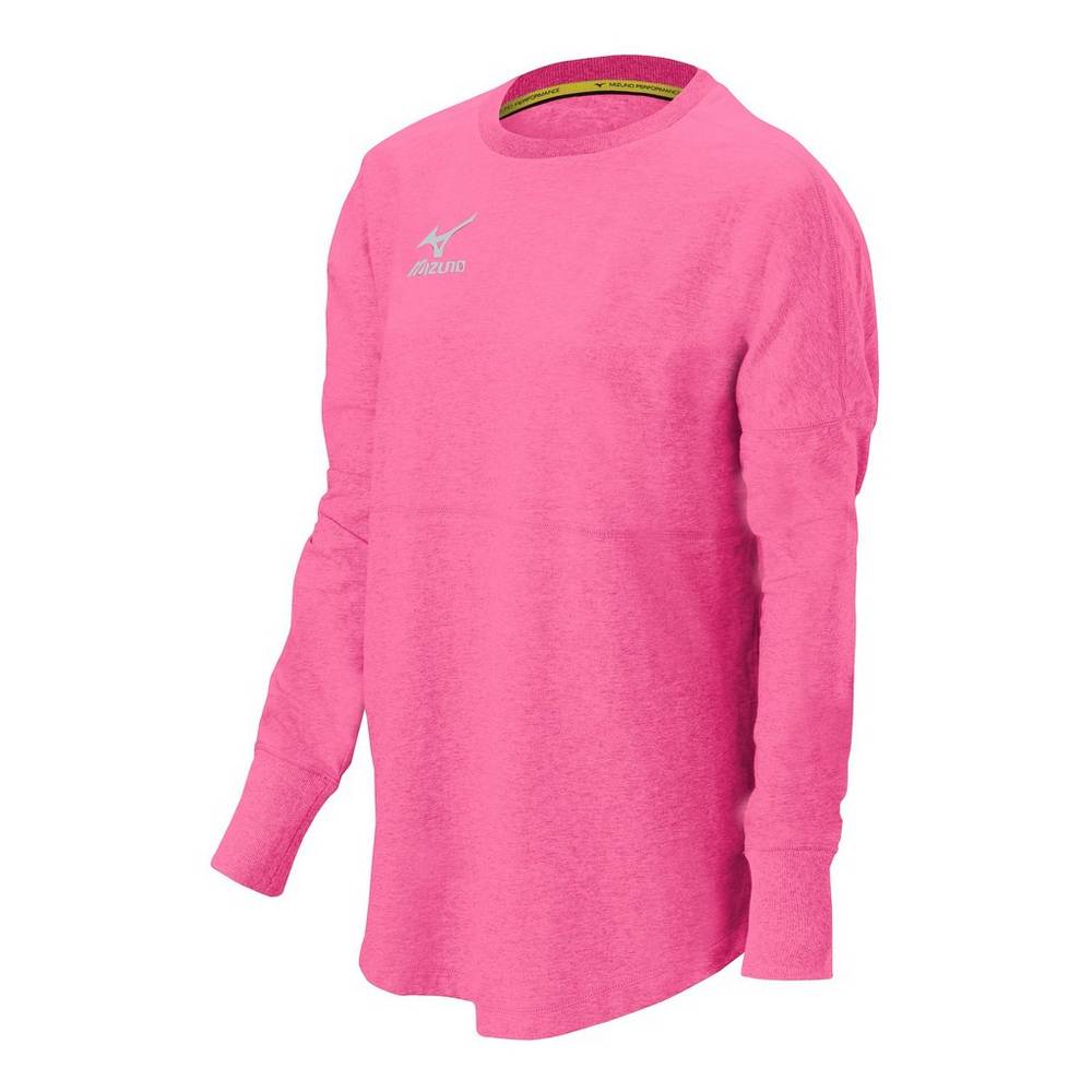 Mizuno Hitter\'s Sweatshirt Dam Röda Rosa | 501867DTE