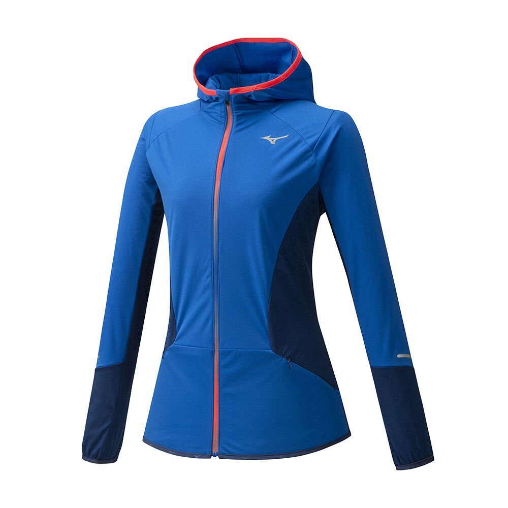 Mizuno Hybrid BT Löpar Hoodie Dam Blå | 426751HEX