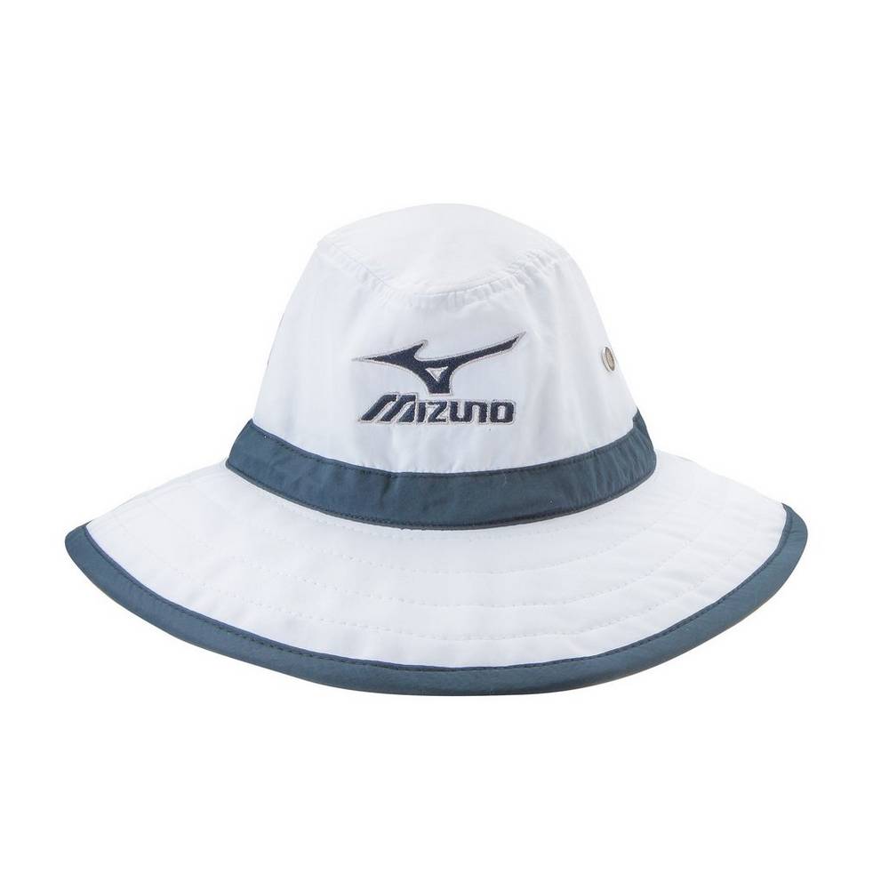 Mizuno Large Brim Sun Golf Hatt Dam Vita Marinblå | 921364AQT