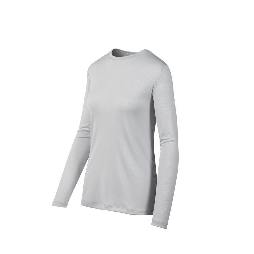 Mizuno Long Sleeve T shirts Dam Grå | 354967GPE