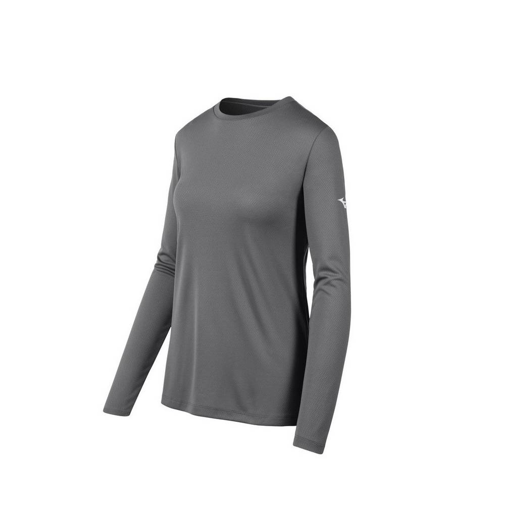 Mizuno Long Sleeve T shirts Dam Grå | 967103ZBE