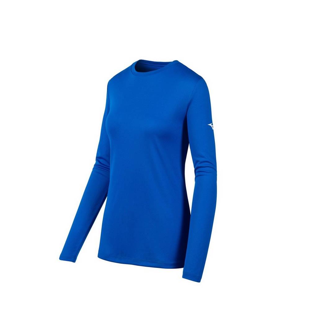 Mizuno Long Sleeve T shirts Dam Kungsblått | 867149KCZ