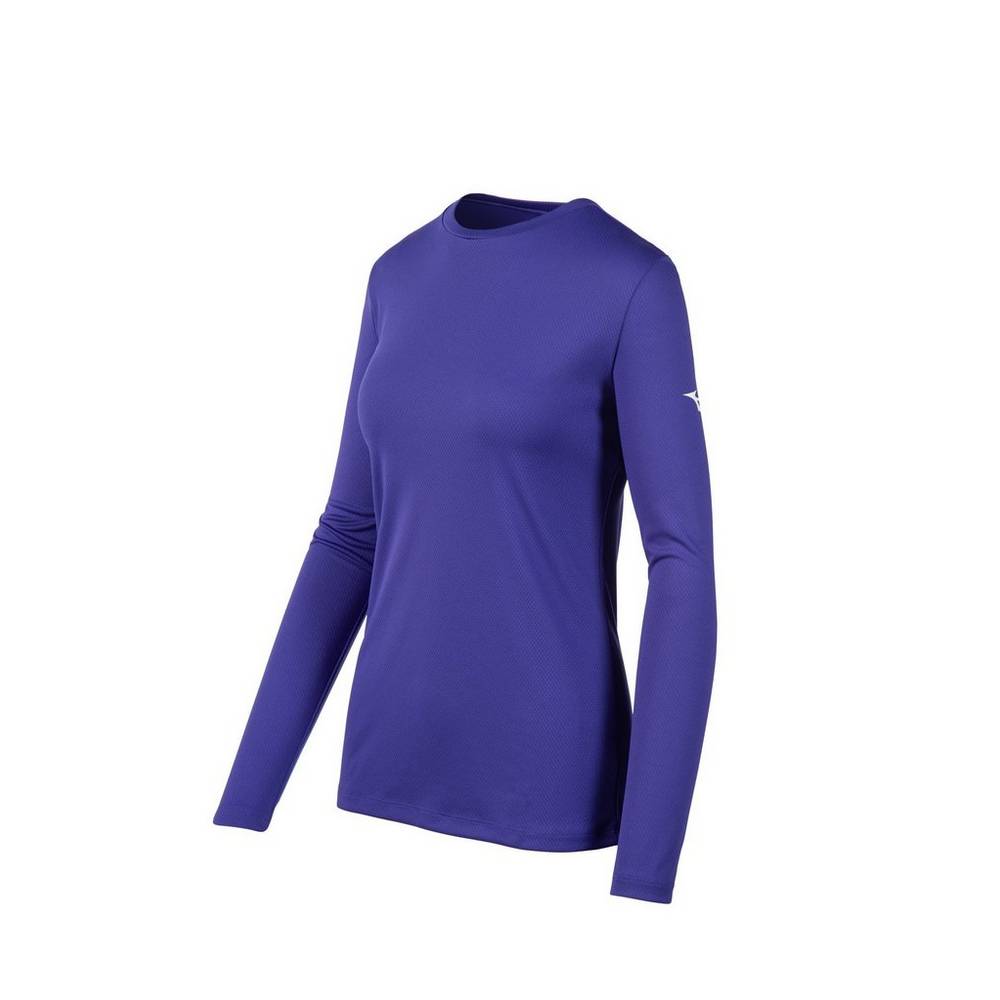 Mizuno Long Sleeve T shirts Dam Lila | 297065TXV