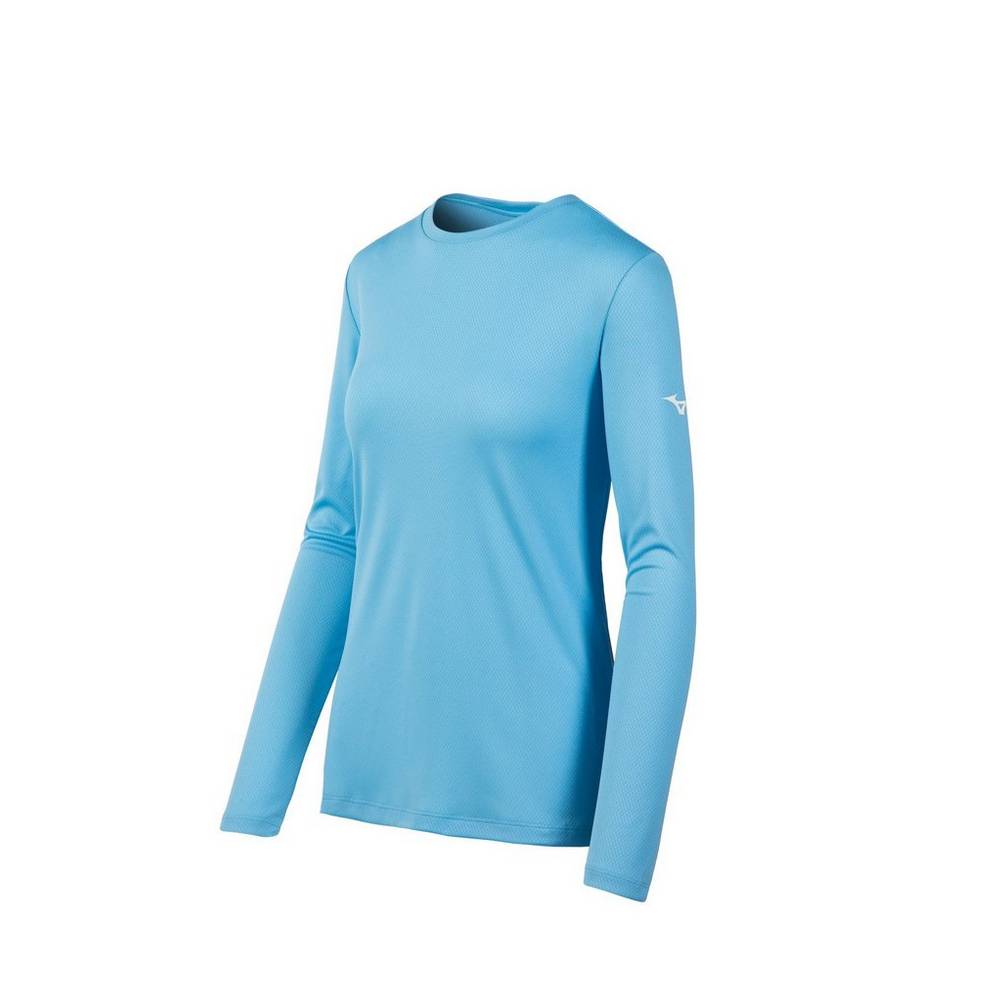 Mizuno Long Sleeve T shirts Dam Ljusblå | 263859OTK