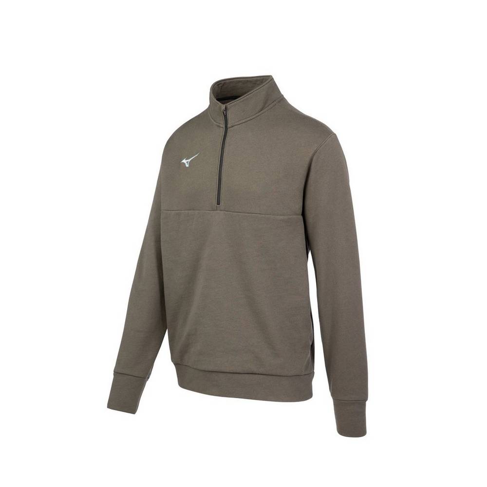 Mizuno MZ1 1/4 Zip Fleece Sweatshirt Herr Grå | 648075MPT