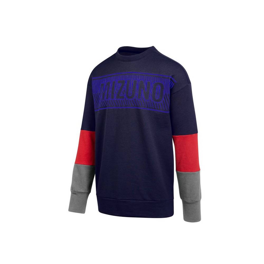 Mizuno MZ1 Tokyo Fleece Crew Blast Dam Marinblå | 512906XBM