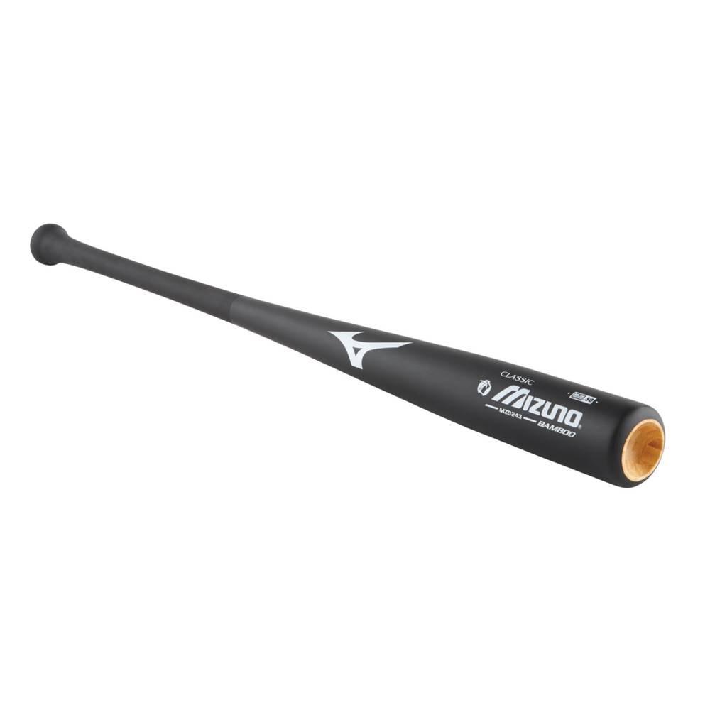 Mizuno MZB 243 Bamboo Klassiska Wood Baseball Bat Herr Svarta | 965730NOR