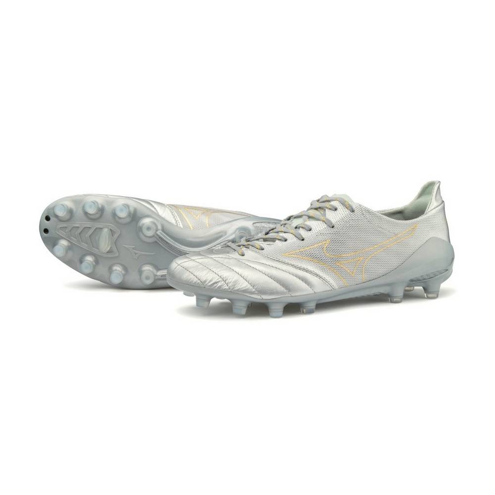 Mizuno Morelia Neo II Beta Made in Japan Fotbollskor Herr Silver Guld | 890512RMT