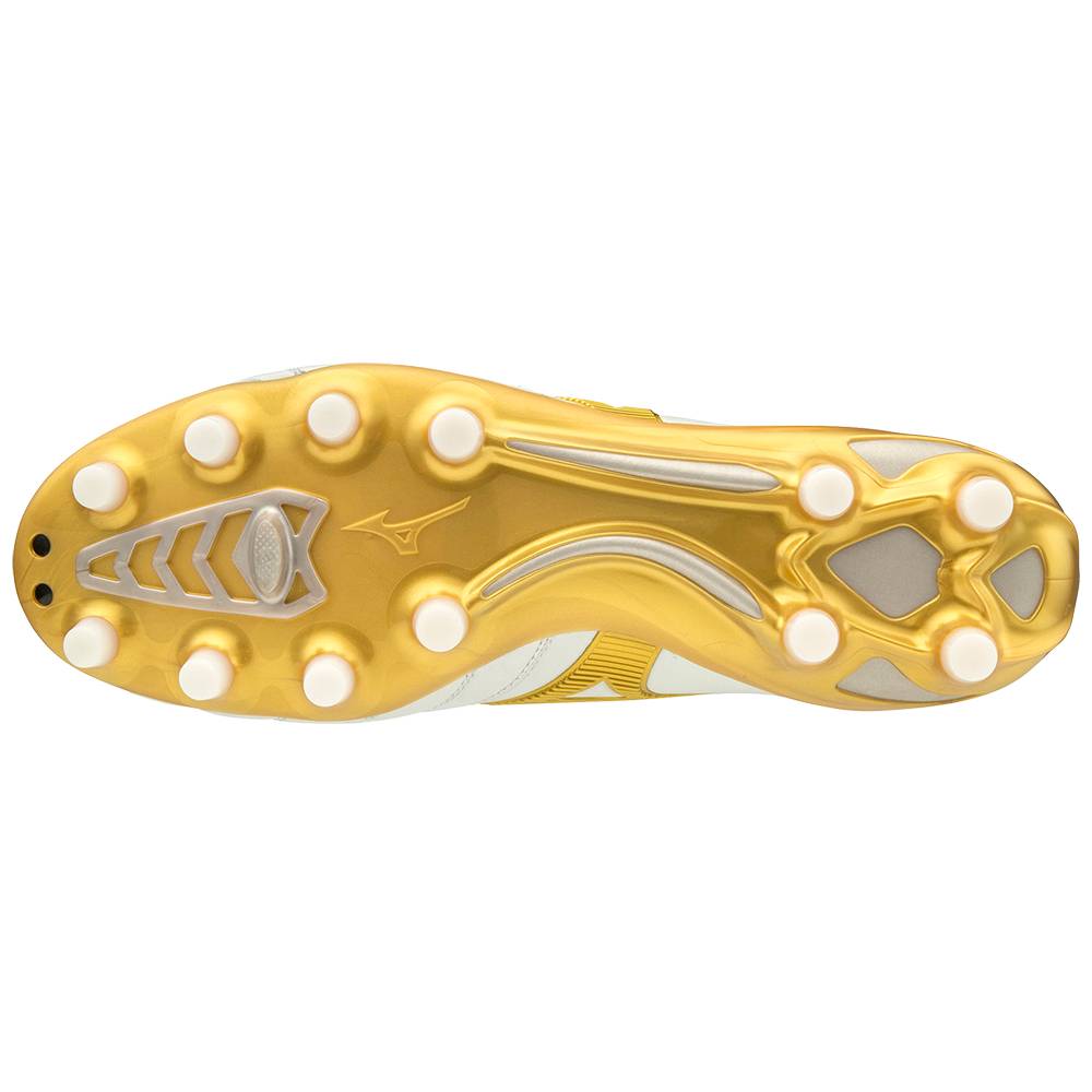 Mizuno Morelia Neo II Made in Japan Fotbollskor Herr Vita Guld | 084951BIR