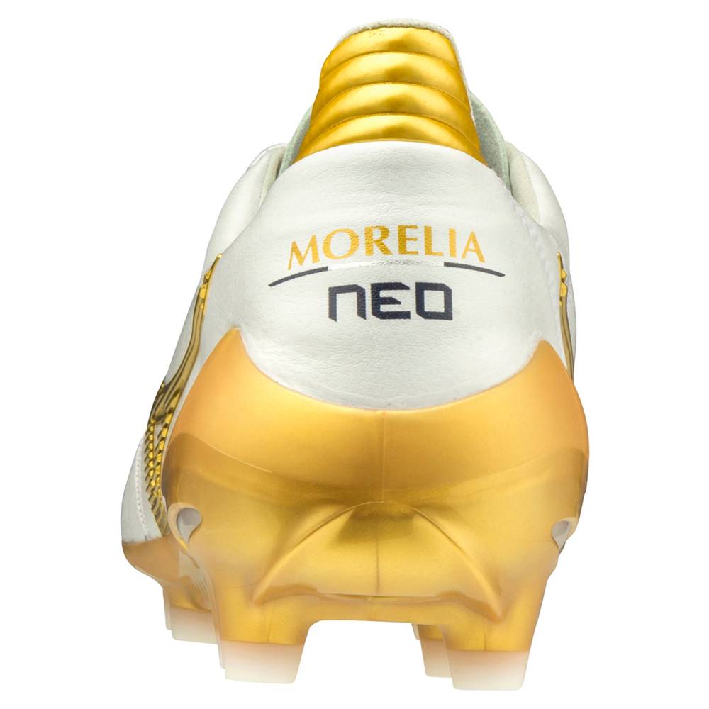 Mizuno Morelia Neo II Made in Japan Fotbollskor Herr Vita Guld | 084951BIR