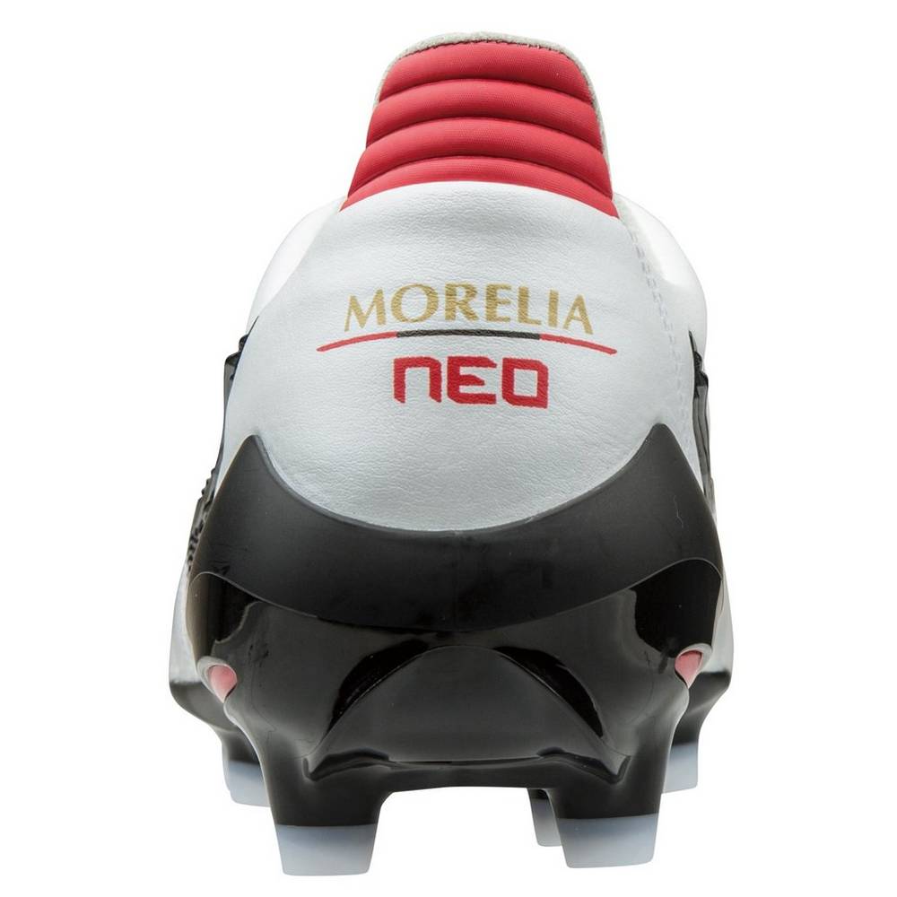 Mizuno Morelia Neo II Made in Japan Fotbollskor Dam Vita Svarta Röda | 860571WMC