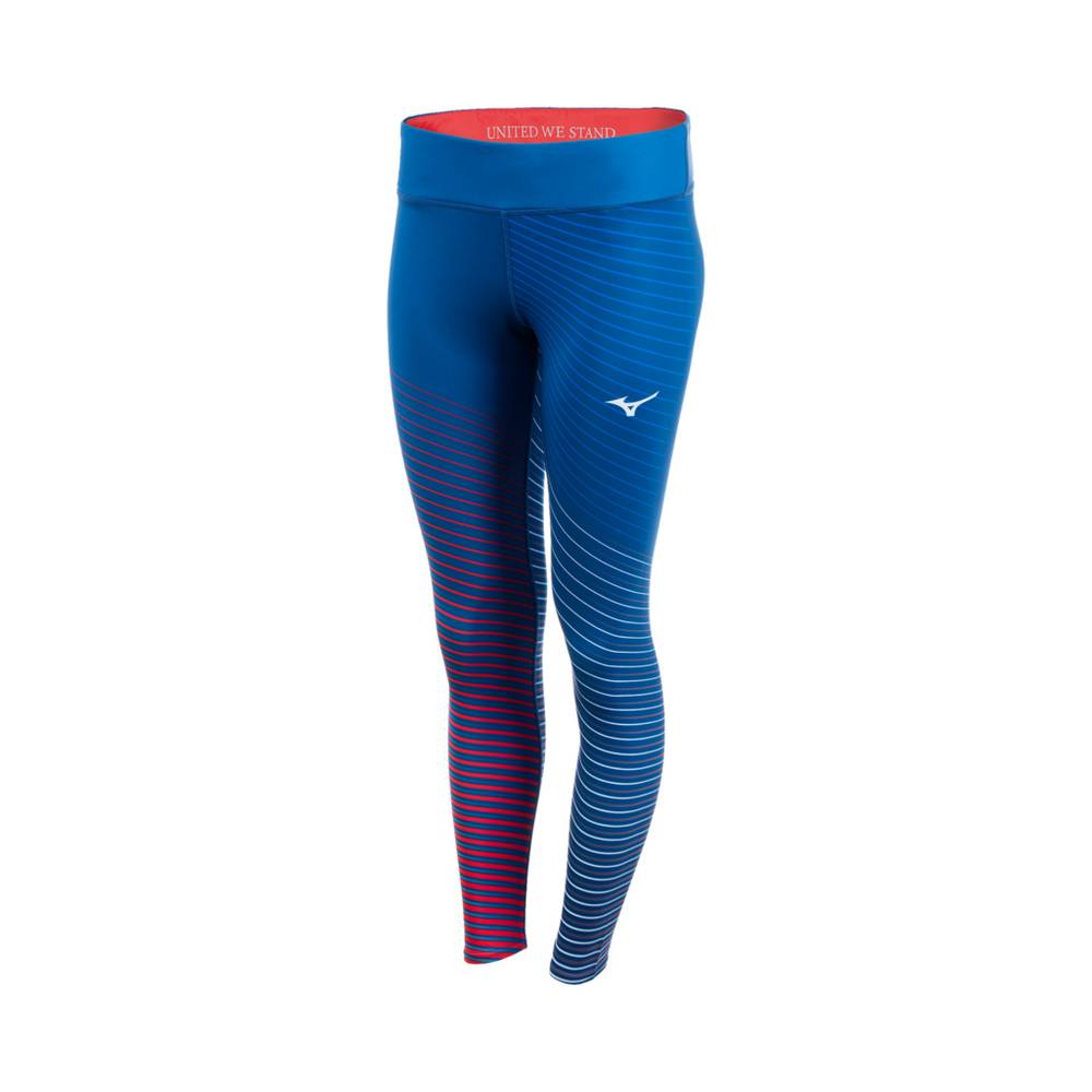 Mizuno Patriotic Tights Dam Marinblå | 213084PZY