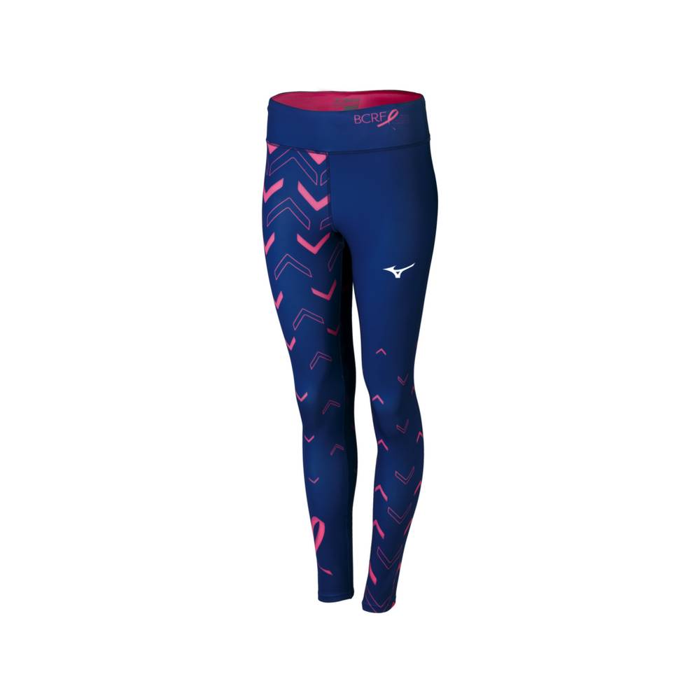 Mizuno Patriotic Tights Dam Marinblå Rosa | 890417LVS