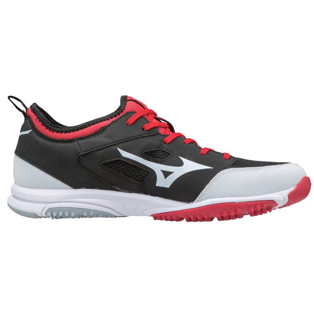 Mizuno Player's Trainer 2 Baseball Turf Baseball Skor Herr Svarta Röda | 064138YGS