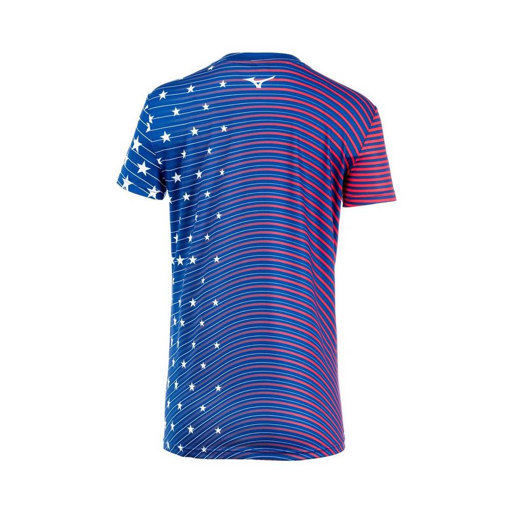 Mizuno Printable Korta Sleeve T shirts Dam Marinblå | 253940YIF