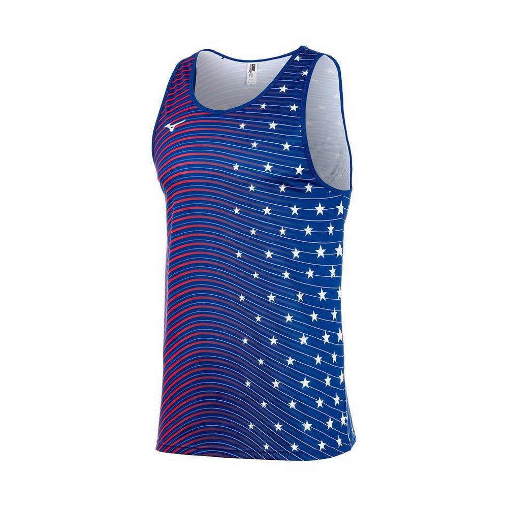 Mizuno Printable Tank Tops Herr Marinblå | 683051VJD