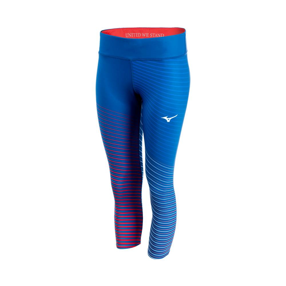 Mizuno Printable ¾ Tights Dam Marinblå | 460179GYP