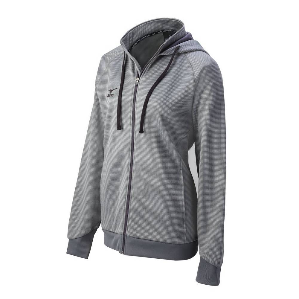 Mizuno Pro Full Zip Hoody Hoodie Dam Grå | 725438AUV