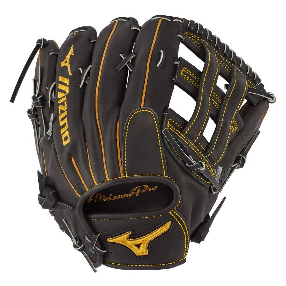 Mizuno Pro Outfield Baseball Handskar Dam Mörksvarta | 941708ZTA