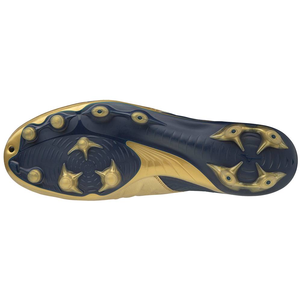 Mizuno Rebula III Japan Fotbollskor Herr Guld Marinblå | 671493BMI