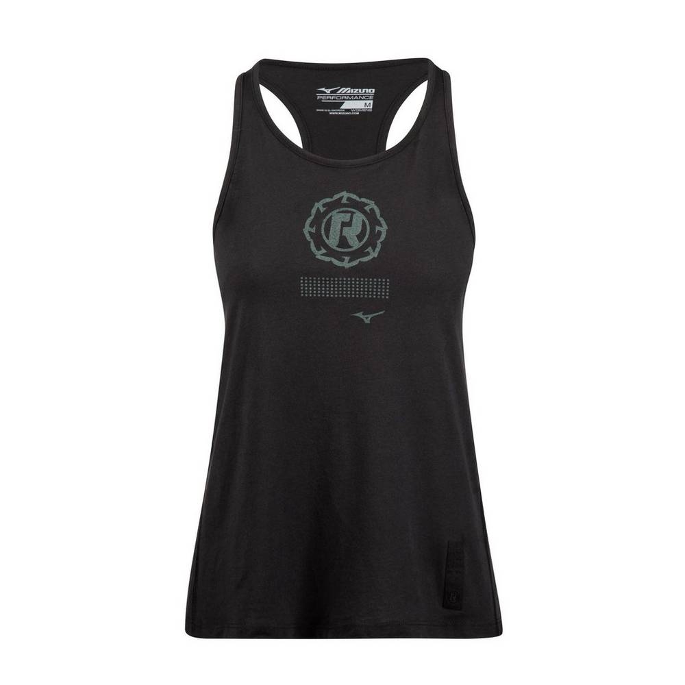 Mizuno Ronda Rousey Tryck Tank Tops Dam Svarta | 274168RKW