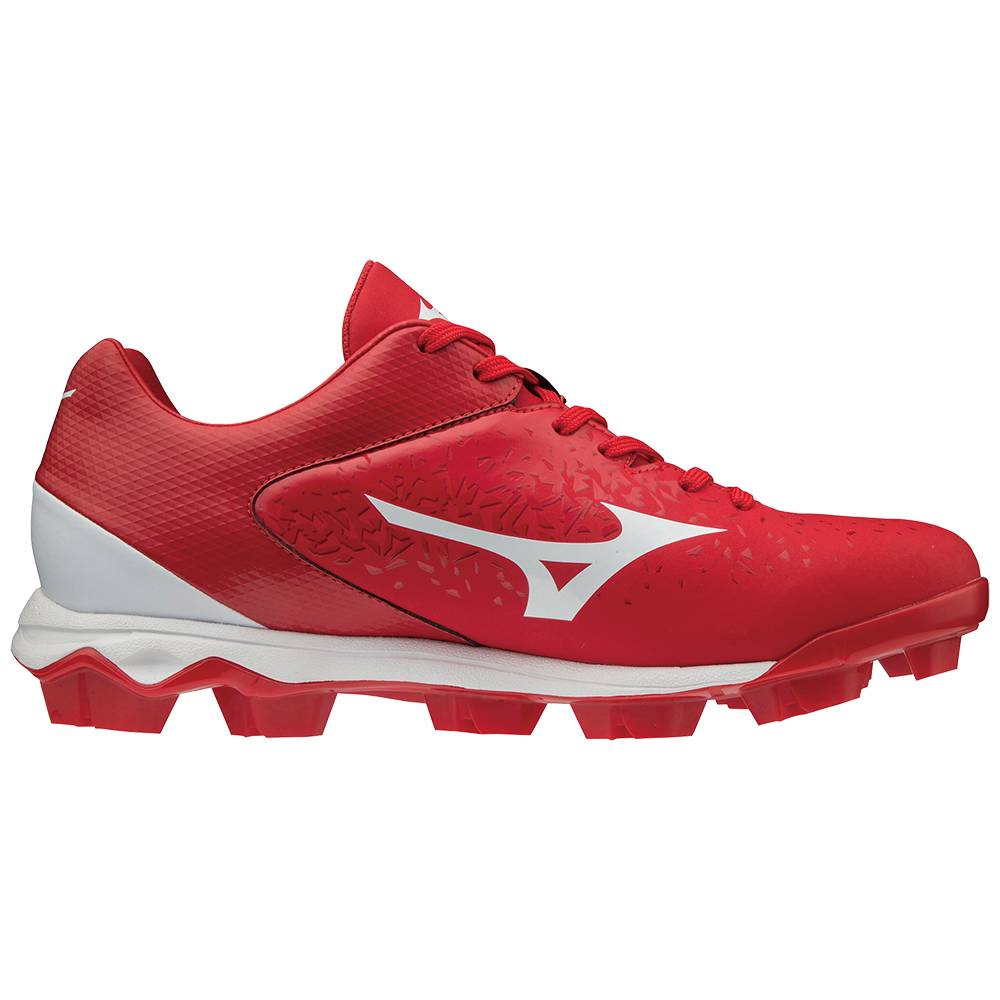 Mizuno Select Nine TPU Low Molded Baseball Skor Herr Röda Vita | 430825ZTB