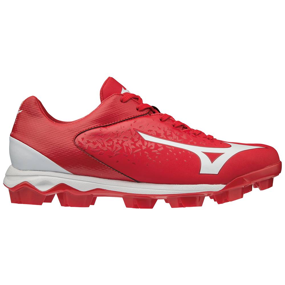 Mizuno Select Nine TPU Low Molded Baseball Skor Herr Röda Vita | 430825ZTB