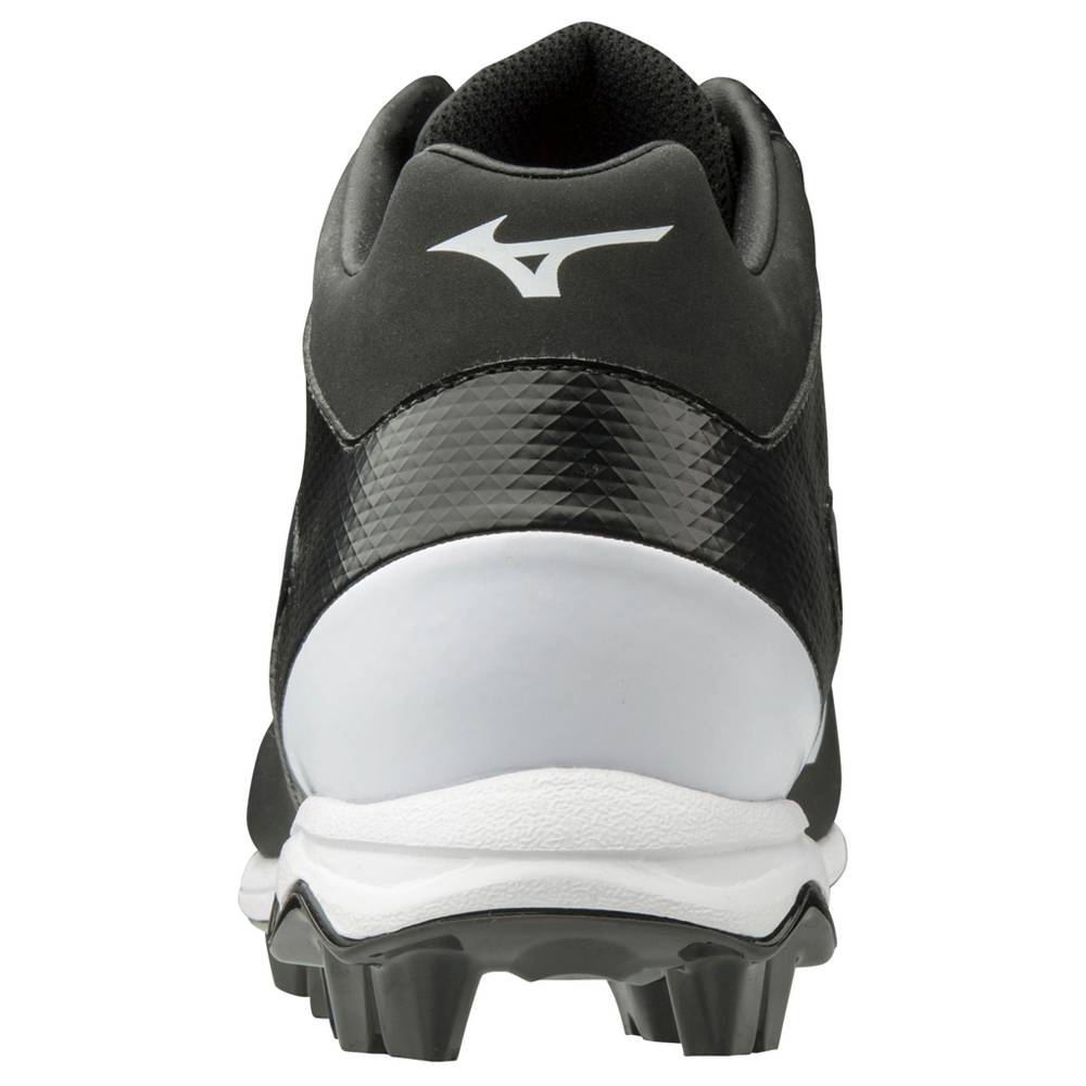 Mizuno Select Nine TPU Mid Molded Baseball Skor Herr Svarta Vita | 527604PJY