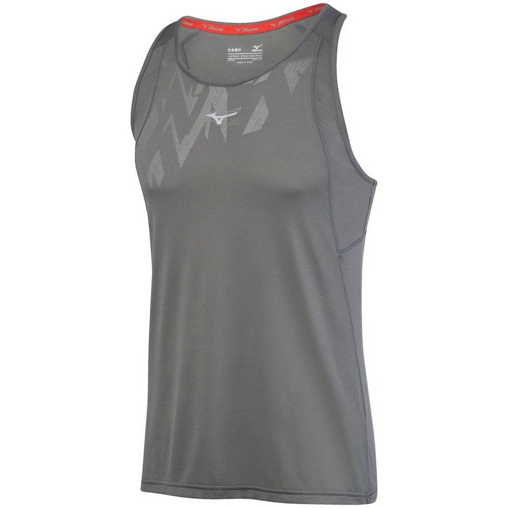 Mizuno Singlet Alpha Vent Tank Tops Herr Grå | 489513FDO