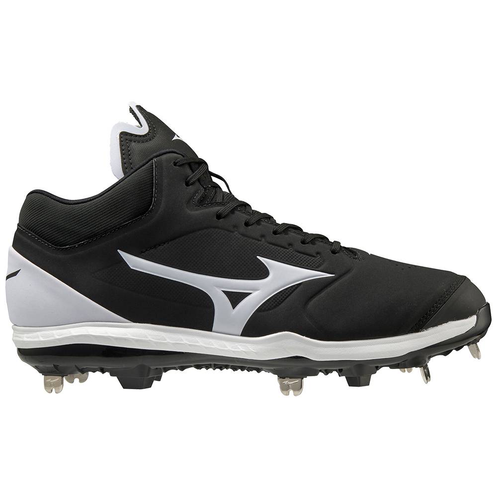 Mizuno Sweep 5 Mid Metal Baseball Skor Dam Svarta Vita | 247103BJL