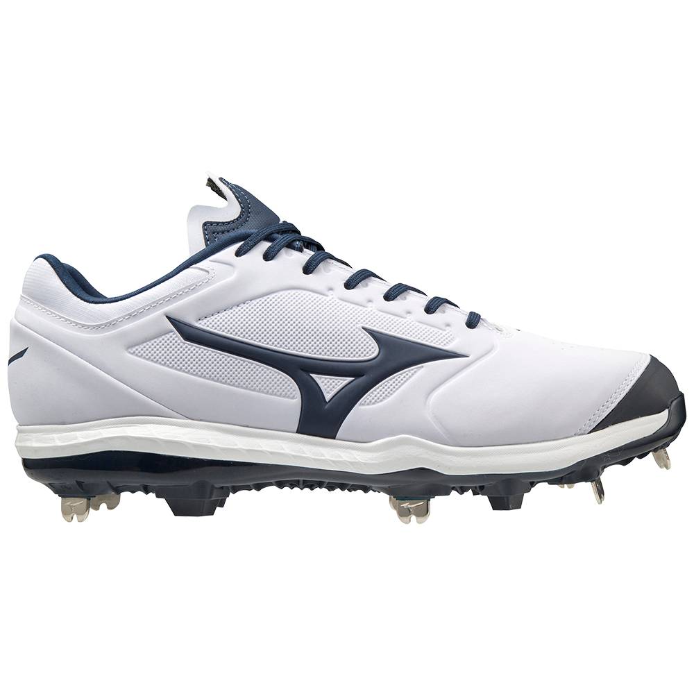 Mizuno Sweep 5 Mid Metal Baseball Skor Dam Vita Marinblå | 706142PWD