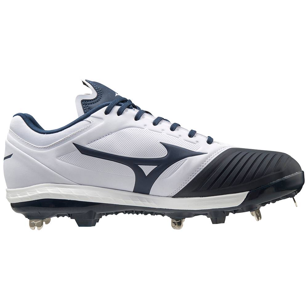 Mizuno Sweep 5 Mid Metal Baseball Skor Dam Vita Marinblå | 706142PWD