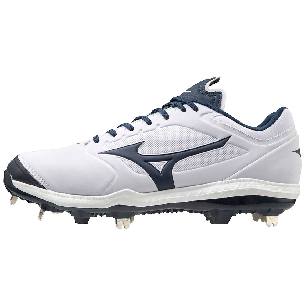 Mizuno Sweep 5 Mid Metal Baseball Skor Dam Vita Marinblå | 706142PWD