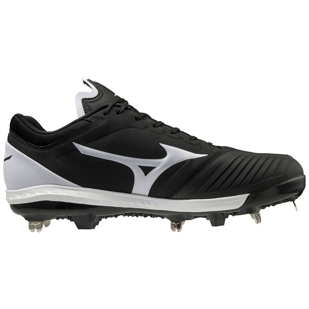 Mizuno Sweep 5 Mid Metal Baseball Skor Dam Svarta Vita | 932864ILZ